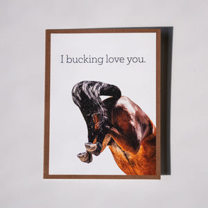 I Bucking Love You Greeting Card